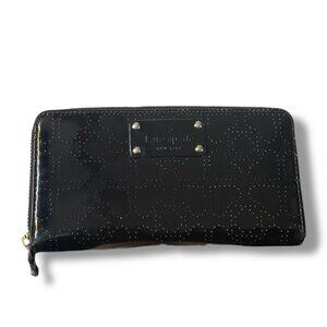 KATE SPADE - Jazzy Metro Patent Leather Perforated Wallet Purse Wristlet